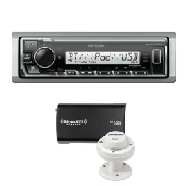 Морская автомагнитола Kenwood KMR-M332BT 1-DIN с Bluetooth, без CD, с тюнером SiriusXM SXV300M1