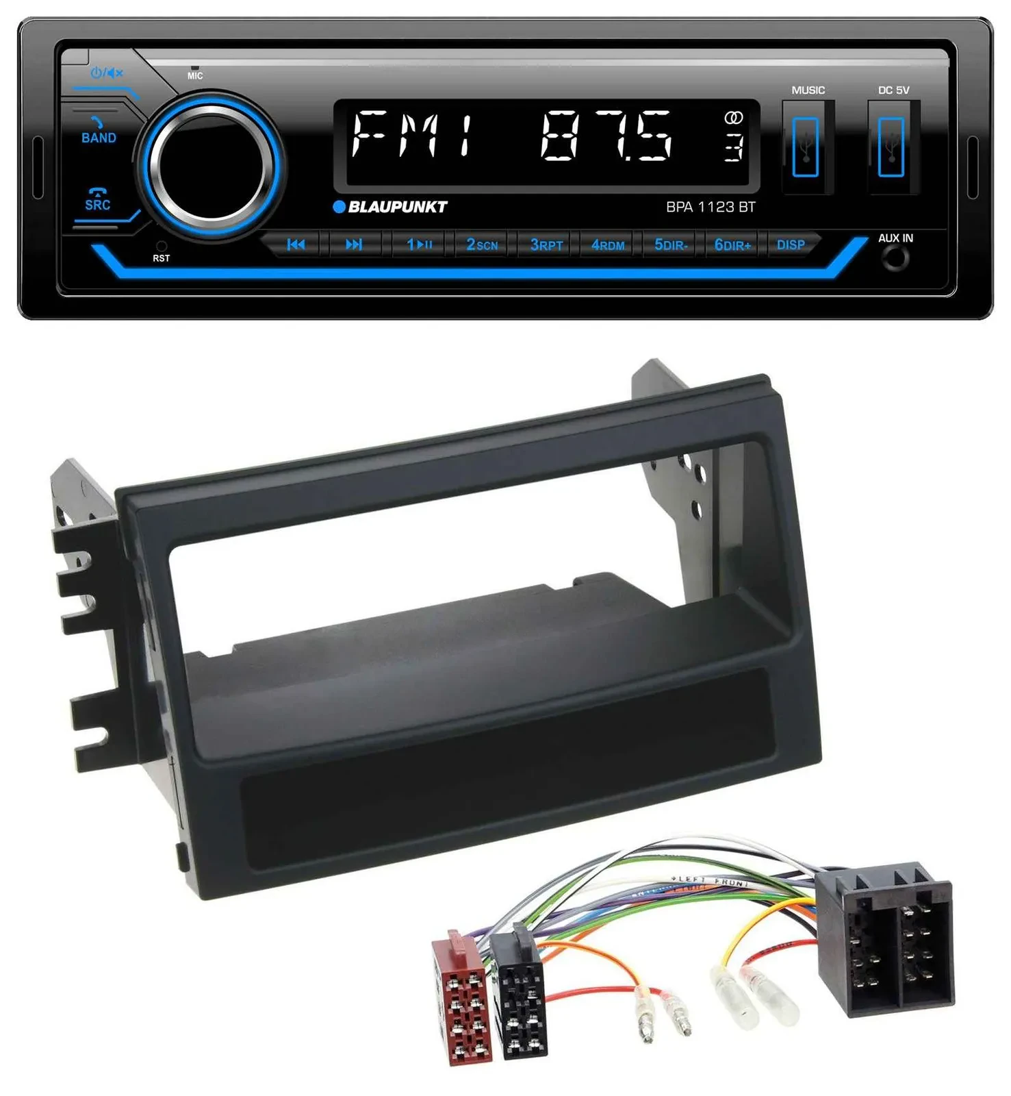 Blaupunkt MP3 Bluetooth USB AUX Autoradio für Kia Soul (AM, 2008-2011)
