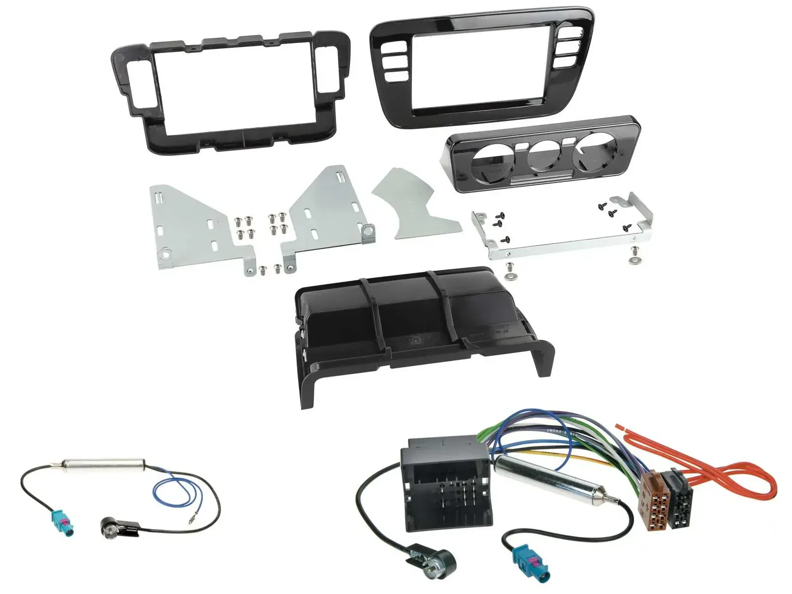 Einbauset Doppel DIN Autoradio für Seat Mii Skoda CitiGo 2011-2016 piano