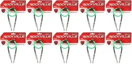 Патч-кабель инструментальный Rockville RCGT1.5G Green 0.45 м (10 штук)