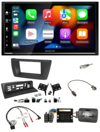 Kenwood DAB USB Bluetooth 2DIN Lenkrad Autoradio für BMW X3 E83 2004-2010 mittig