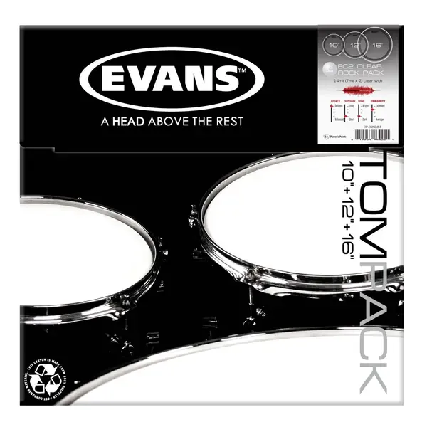 Набор пластиков для барабана Evans ETP-G2CTD-R Genera G2 Coated Rock