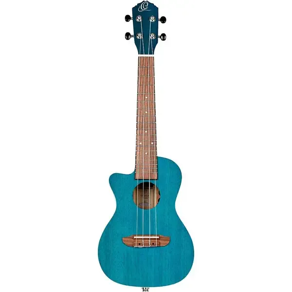 Укулеле концерт Ortega Earth Series RUOCEAN-CE-L Left-Handed A/E Concert Ukulele Aqua Blue