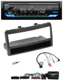 Автомагнитола JVC Bluetooth DAB USB для Ford Mondeo 2000–2002, черная, с нишей