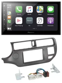 Pioneer MP3 Bluetooth DAB 2DIN USB Autoradio für Kia Rio UB 11-14 anthrazit