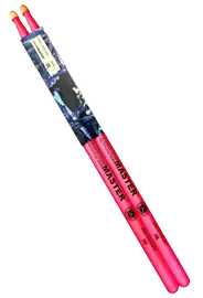 Барабанные палочки DRUMMASTER Fluoresent series American Hickory 2B RED флуоресцентные, красные