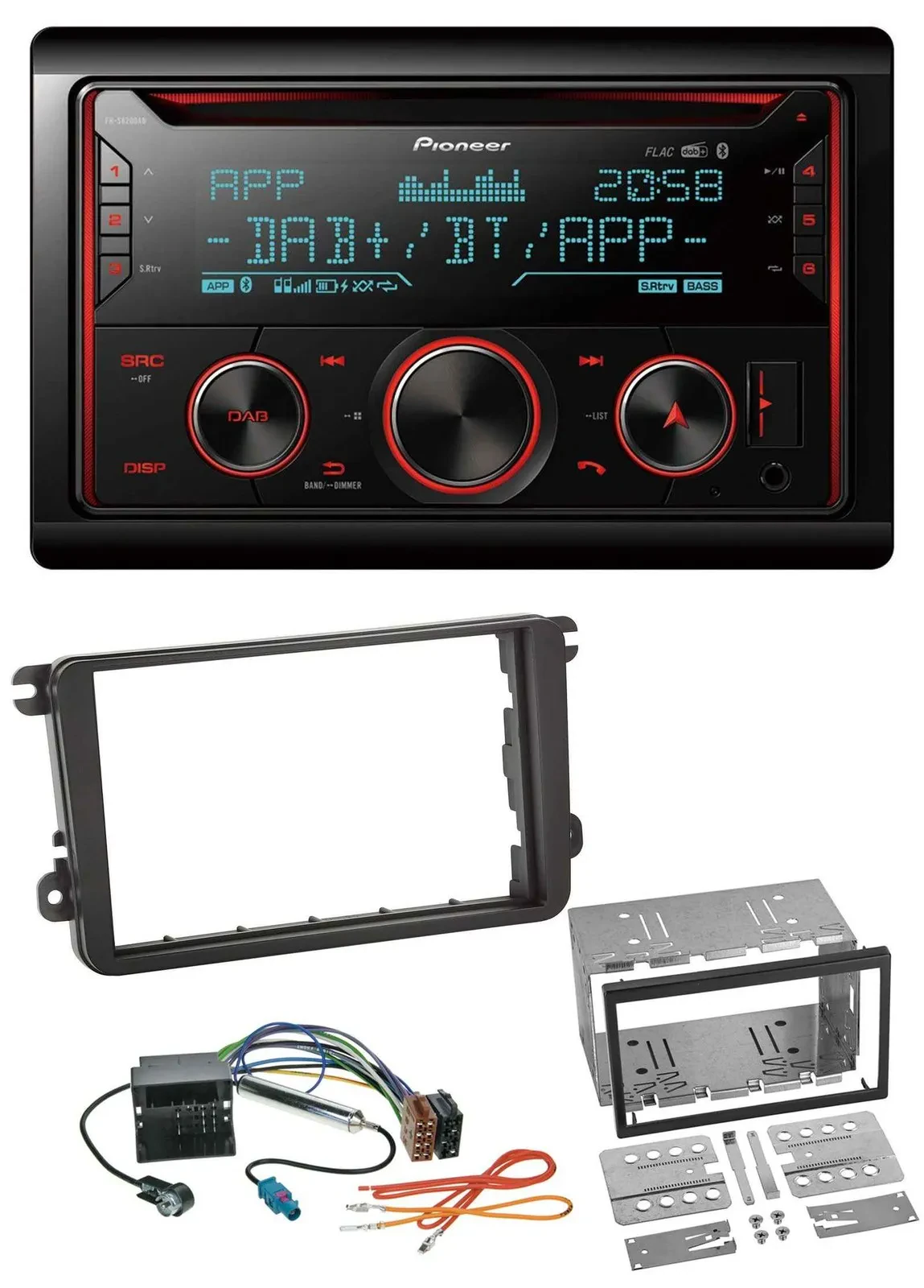 Автомагнитола Pioneer 2DIN DAB Bluetooth USB CD MP3 для Seat Alhambra/Leon/Toledo