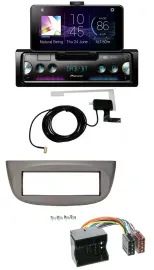 Pioneer DAB Bluetooth MP3 USB Autoradio für Renault Twingo 07-14 beige-grau