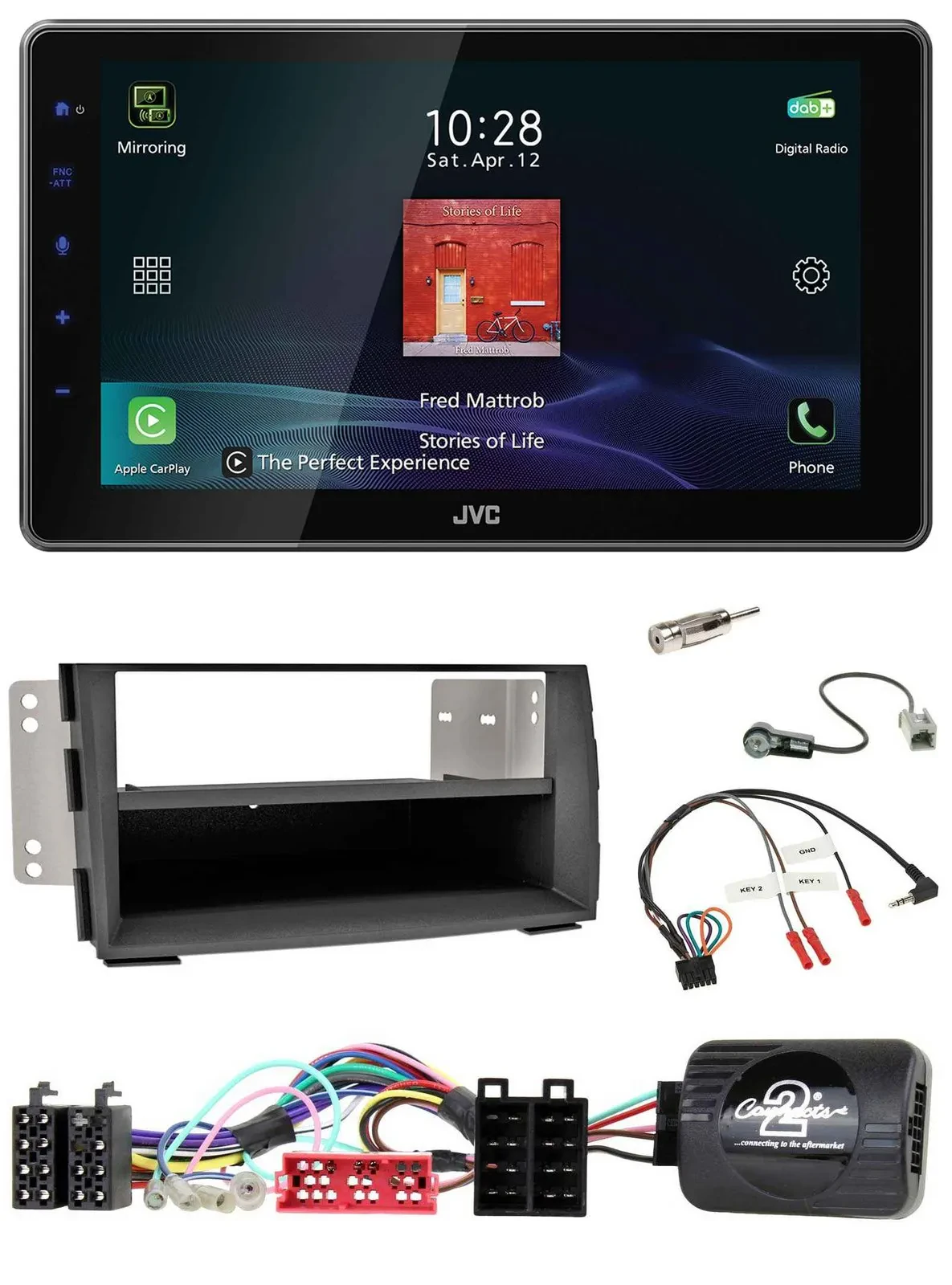 Автомагнитола для Kia Venga (2010–2019) JVC DAB, Bluetooth, USB