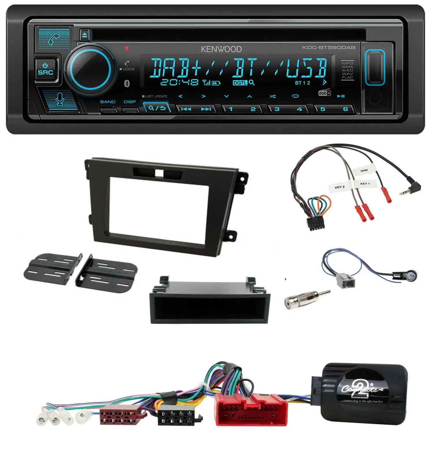 Kenwood Bluetooth DAB CD Lenkrad USB Autoradio für Mazda CX-7 2008-2010