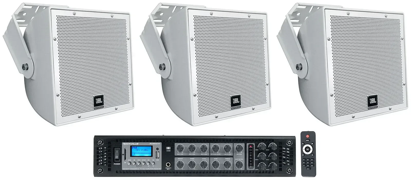 Настенная акустика Rockville RCS650-6+(3) AWC82 White с усилителем (3 штуки)