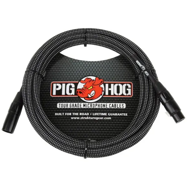 Микрофонный кабель Pig Hog PHM20BKW Black 6 м