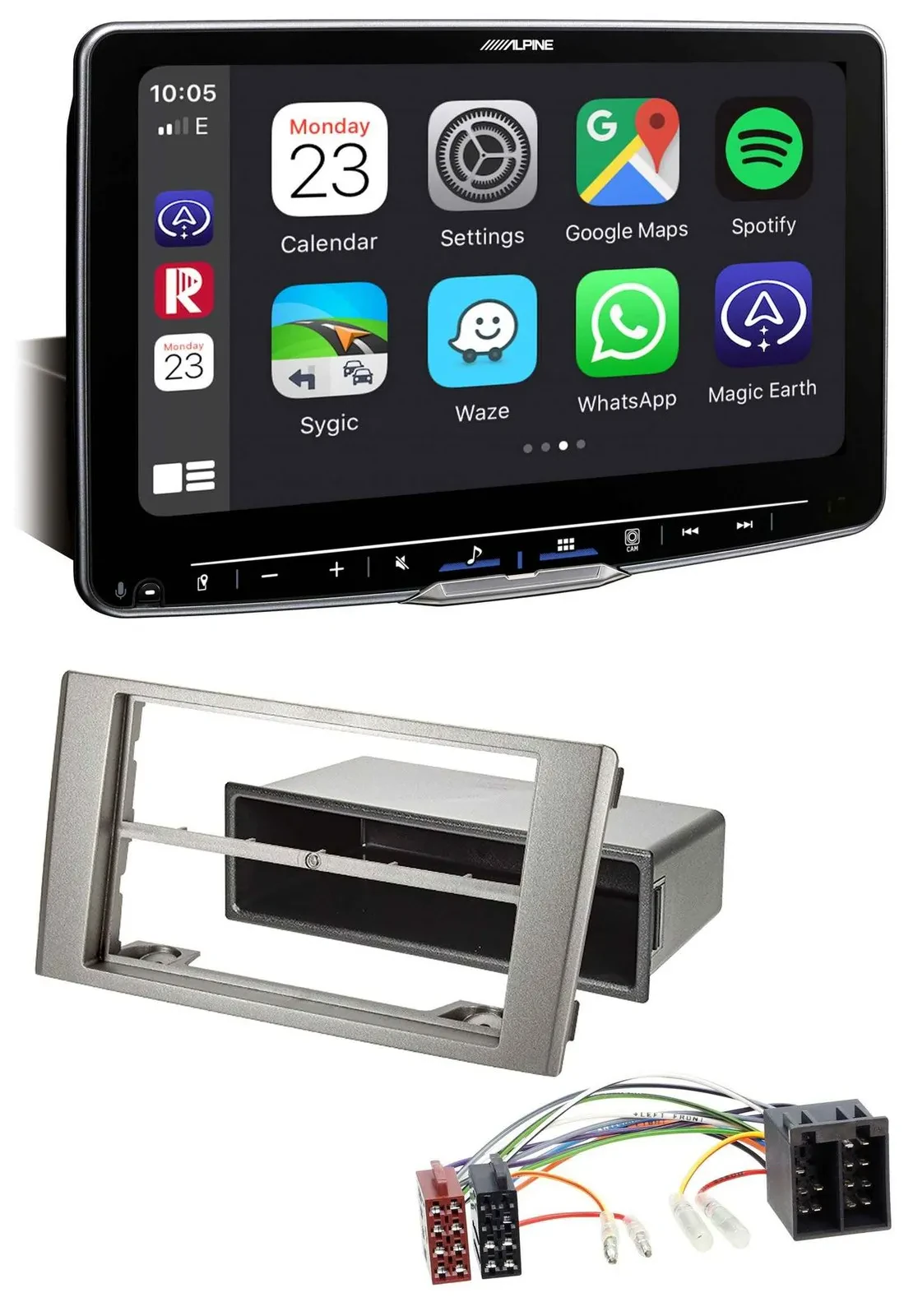 Alpine Bluetooth MP3 USB DAB Autoradio für Iveco Daily (2006-2014) silber