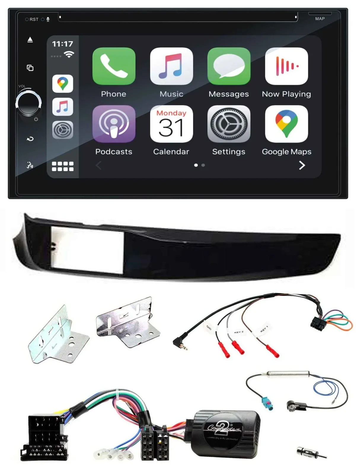 Blaupunkt DAB Lenkrad TMC Bluetooth USB 2DIN Navigation für Alfa Giulietta 940 1