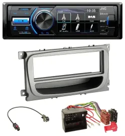 JVC Bluetooth MP3 USB DAB Autoradio für Ford Mondeo S-Max 07-14 silber Ablagefac