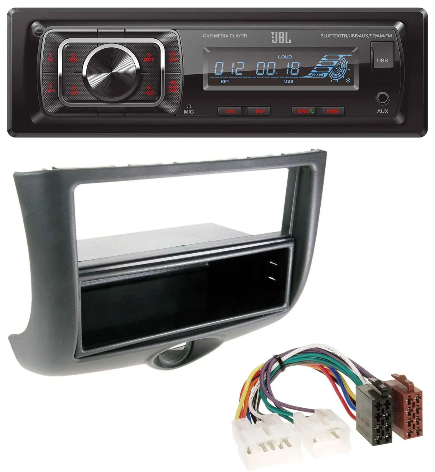 Автомагнитола JBL SD/AUX/MP3/USB/Bluetooth для Toyota Yaris (1999–2003)