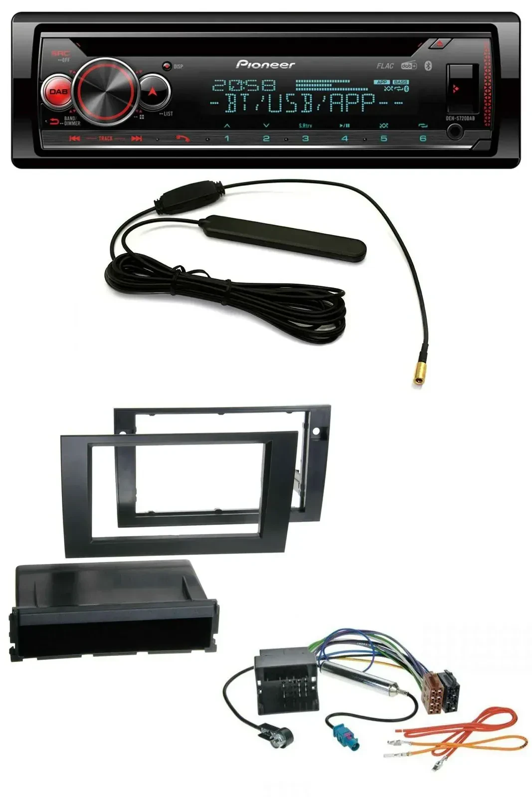 Автомагнитола для Audi A4 (B6/B7, 2001–2008) Pioneer USB, DAB, MP3, Bluetooth, CD