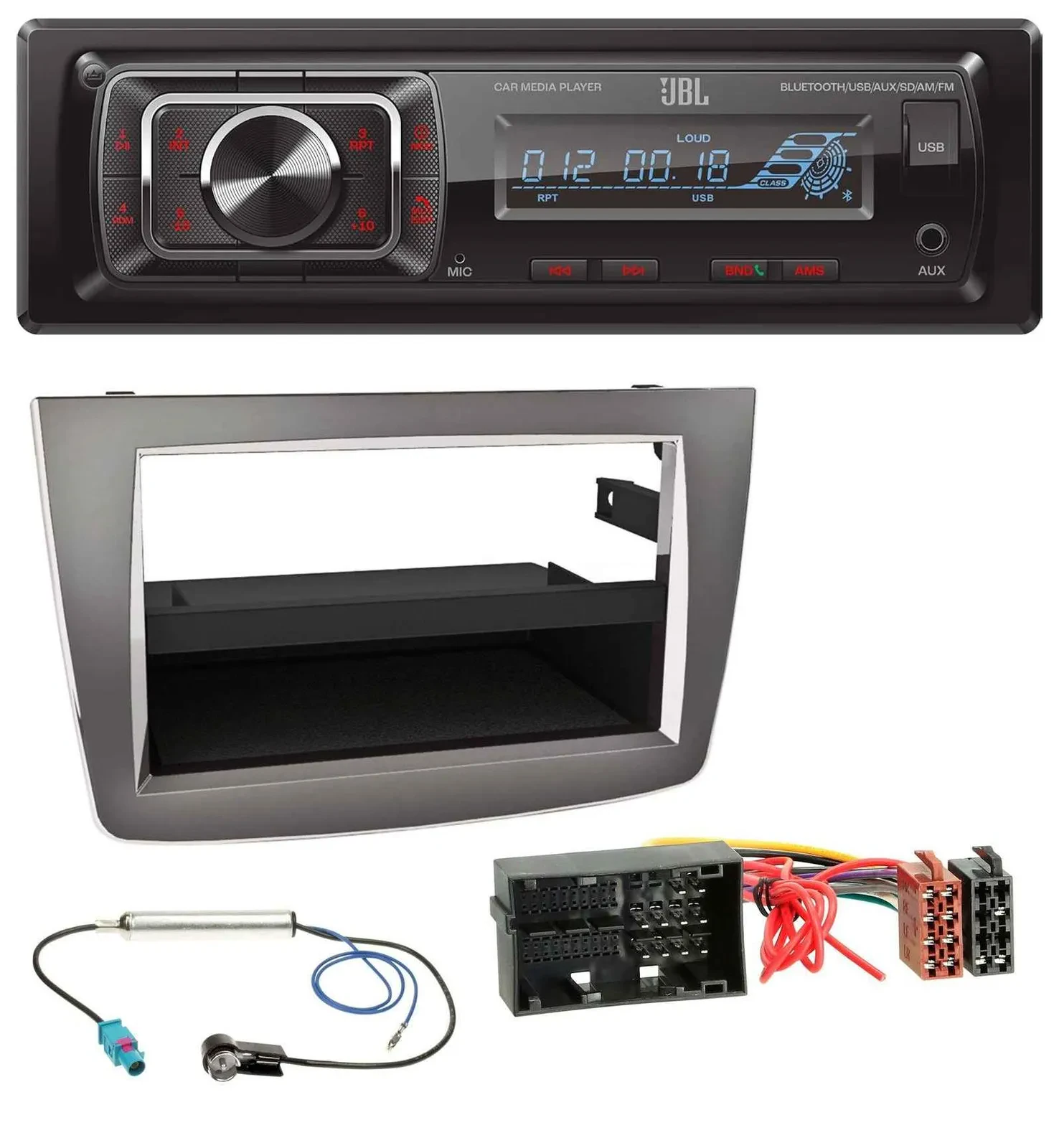 JBL SD AUX MP3 USB Bluetooth Autoradio für Alfa Romeo Mito ab 14 955 silber
