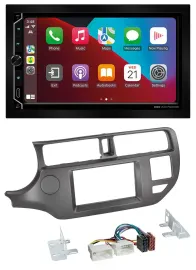 ESX 2DIN DAB USB MP3 Bluetooth Autoradio für Kia Rio UB 11-14 anthrazit