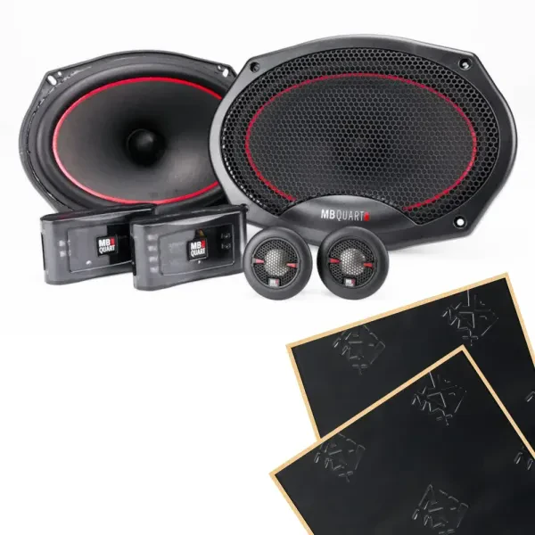 MB Quart RS1-269 6x9" Reference Component Car Speakers + Damping