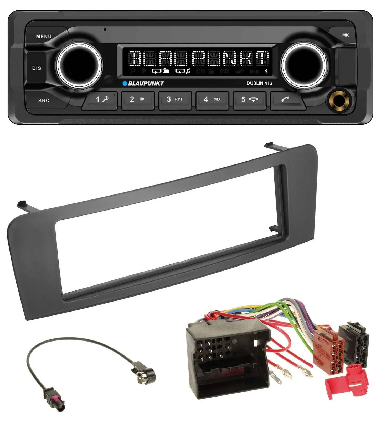 Автомагнитола Blaupunkt Bluetooth USB AUX MP3 для Mercedes A‑Class W176, B‑Class W2