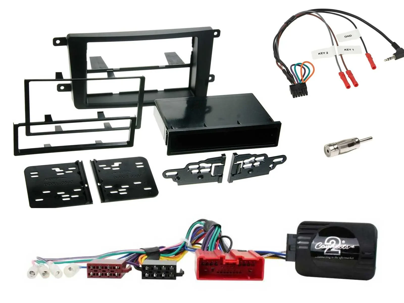 Einbauset Lenkradadapter Doppel DIN Autoradio für Mazda CX-9 TB1 2007-2016