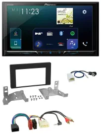 Pioneer MP3 Bluetooth USB 2DIN DAB Autoradio für Toyota Aygo ab 2022 AB7 schwarz