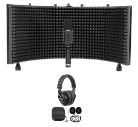 Набор для записи для студии Samson G-Track Pro Studio (набор): USB микрофон + аудиоинтерфейс + наушники + акустический экран