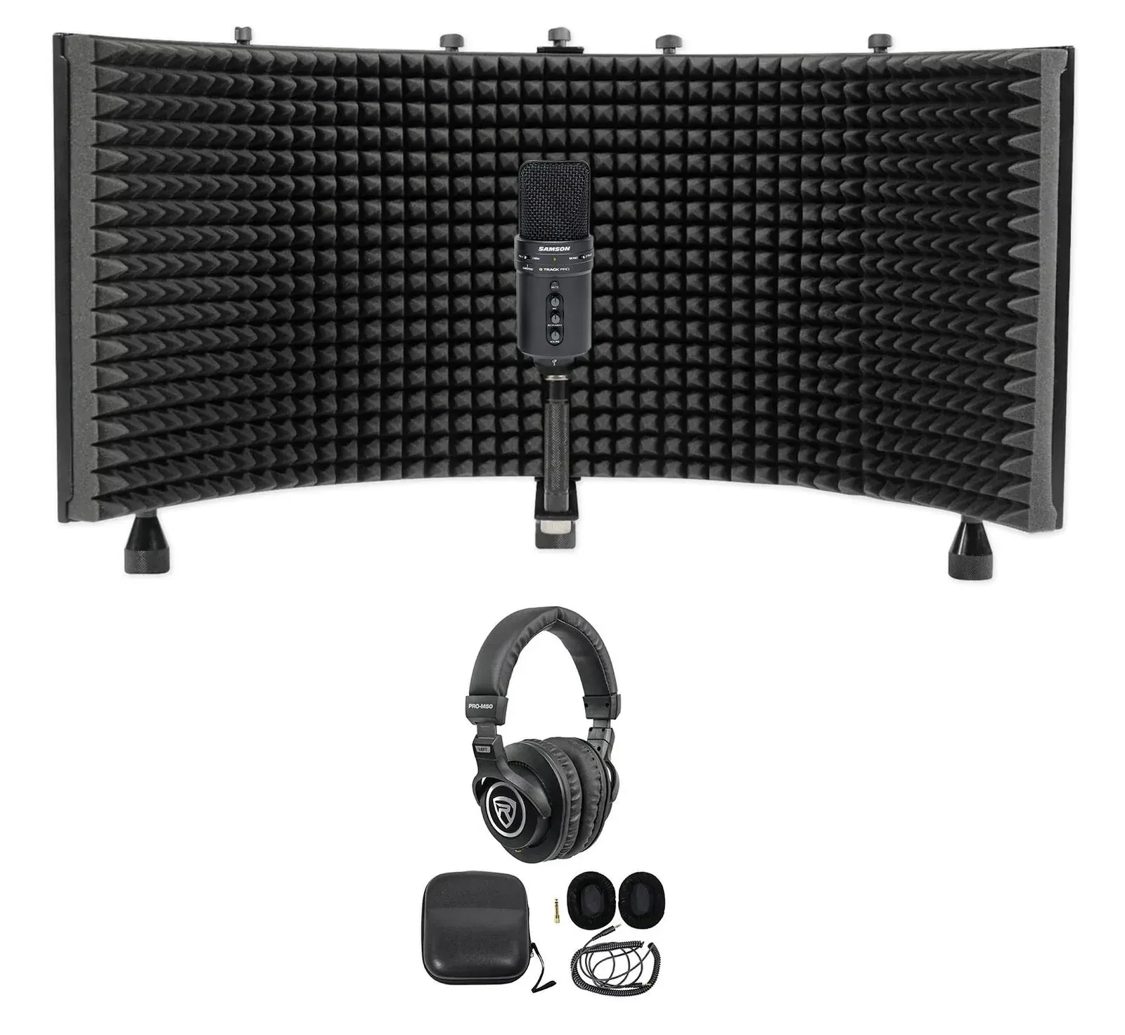 Набор для записи для студии Samson G-Track Pro Studio (набор): USB микрофон + аудиоинтерфейс + наушники + акустический экран