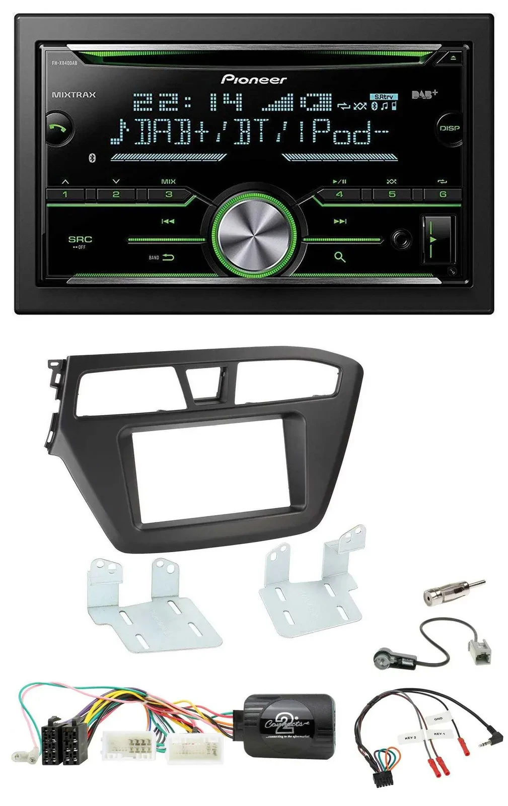 Автомагнитола для Hyundai i20 (с 2015) Pioneer 2DIN, Bluetooth, DAB, USB, CD