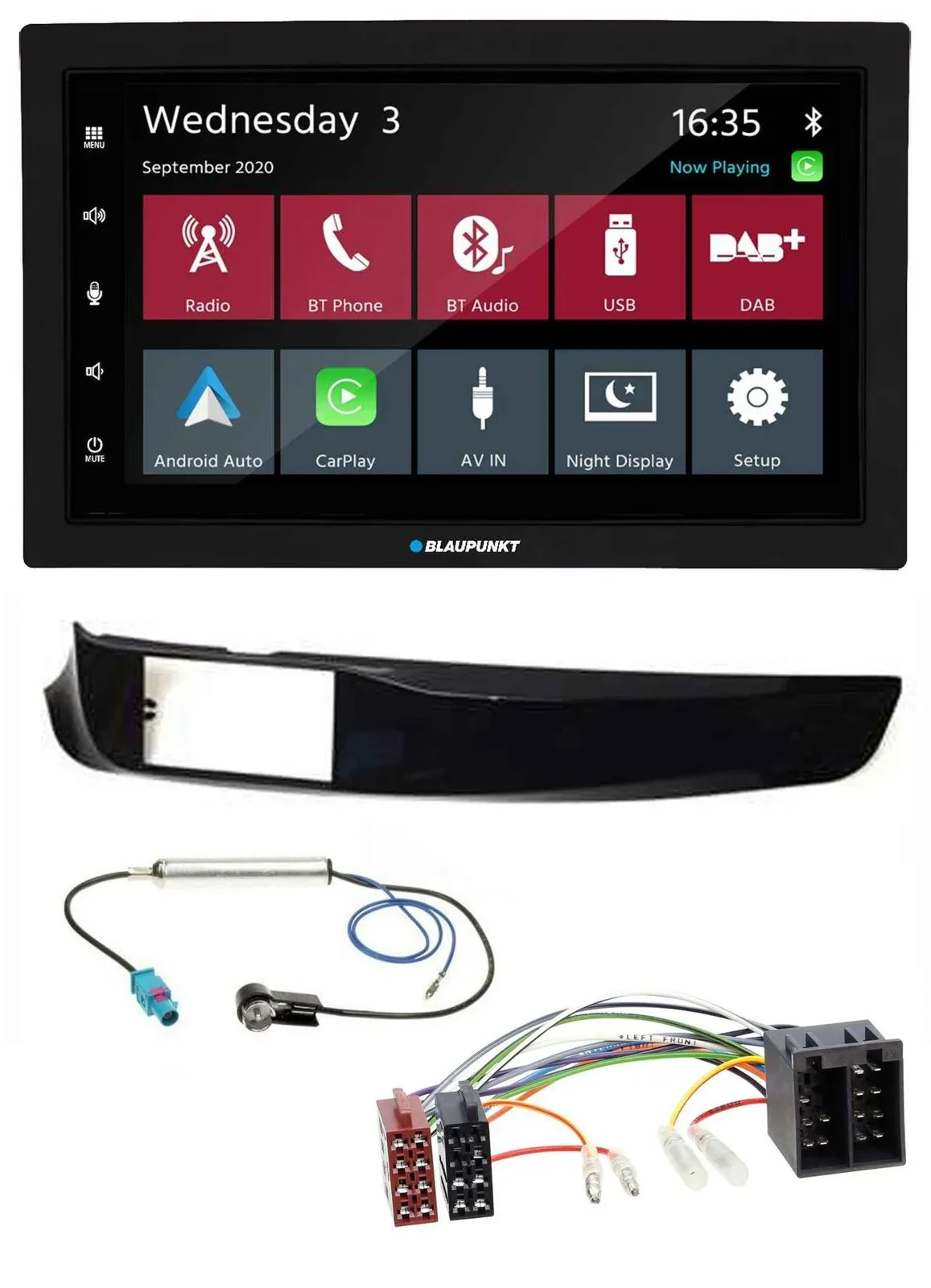 Blaupunkt 2DIN MP3 USB Bluetooth DAB Autoradio für Alfa Giulietta schwarz glänze