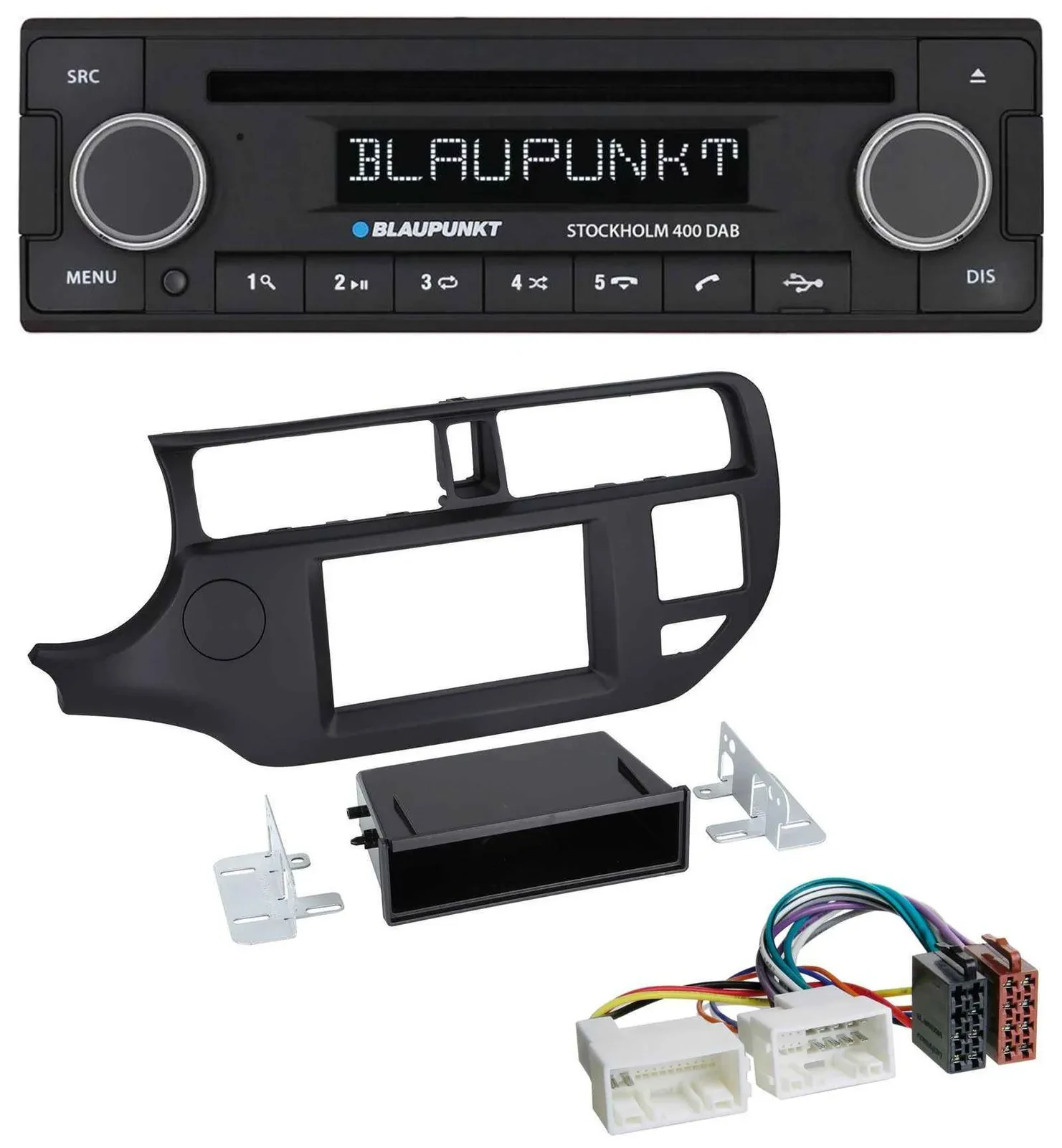 Blaupunkt MP3 Bluetooth DAB CD USB Autoradio für Kia Rio (UB 2011-2014) schwarz