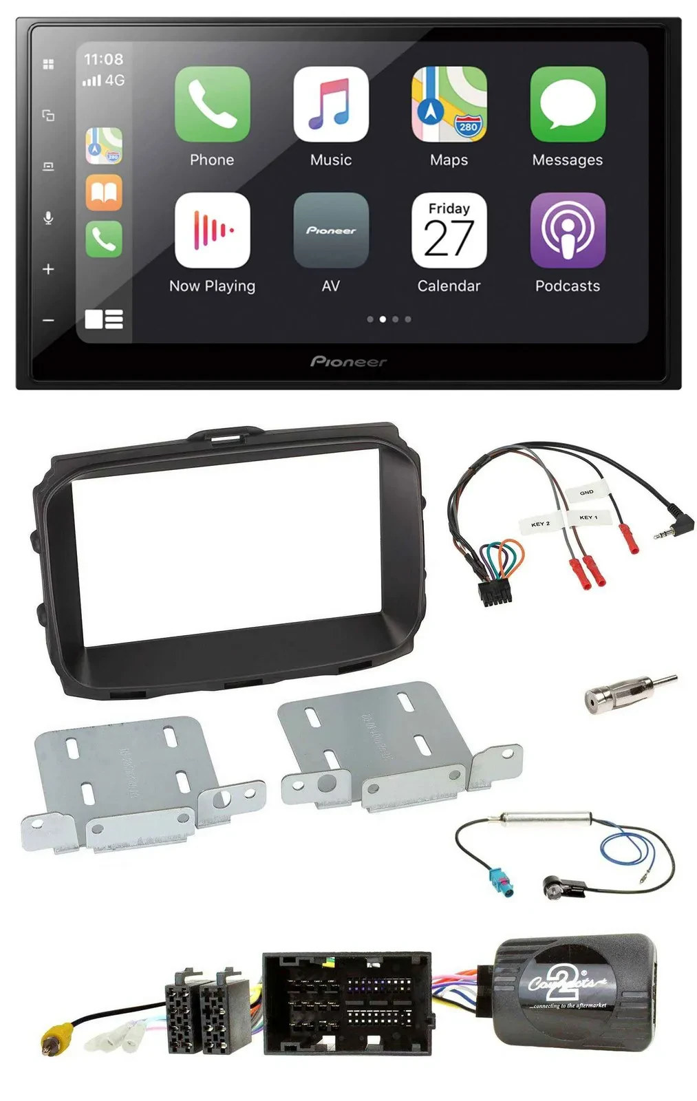 Автомагнитола для Alfa Romeo Giulietta (2013–2021) Pioneer 2DIN Bluetooth DAB USB