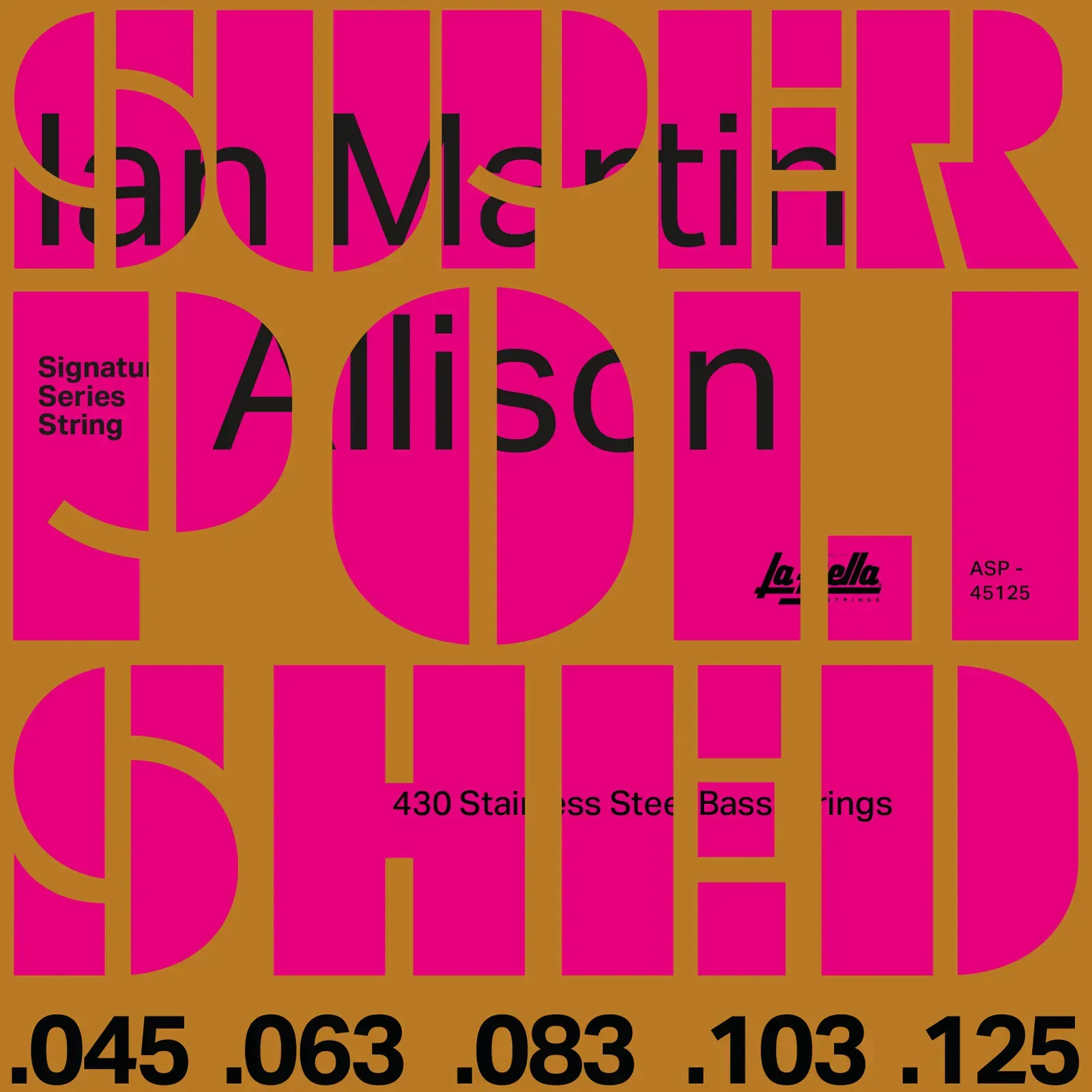 Струны для бас-гитары La Bella ASP-45125 Ian Allison Signature 45-125