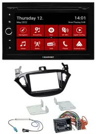 Blaupunkt MP3 DVD Bluetooth DAB 2DIN USB Autoradio für Opel Adam ab 13 Corsa E a