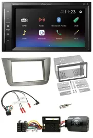 Pioneer DAB Lenkrad 2DIN Bluetooth USB Autoradio für Seat Toledo Altea silber