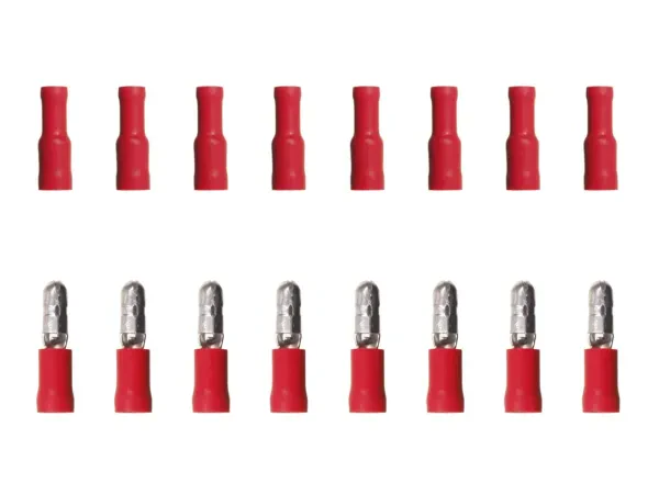 ACV Rundstecker Rundhülsen rot 0,5 1,0 mm² Set je 8 Stück 34002535-1-8