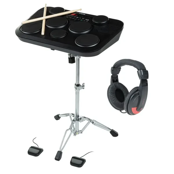 Komplettes E-Drum Set, Hochwertiger Snare-Ständer, Digital Drum
