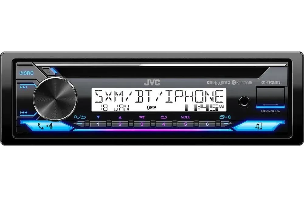 Автомагнитола JVC KD-T92MBS Single DIN, Bluetooth, CD
