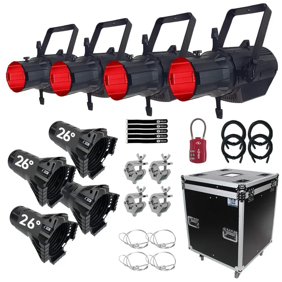 Светодиодный прибор Blizzard Lighting ARIA-PROFILE-RGBW LED с аксессуарами (4 штуки)