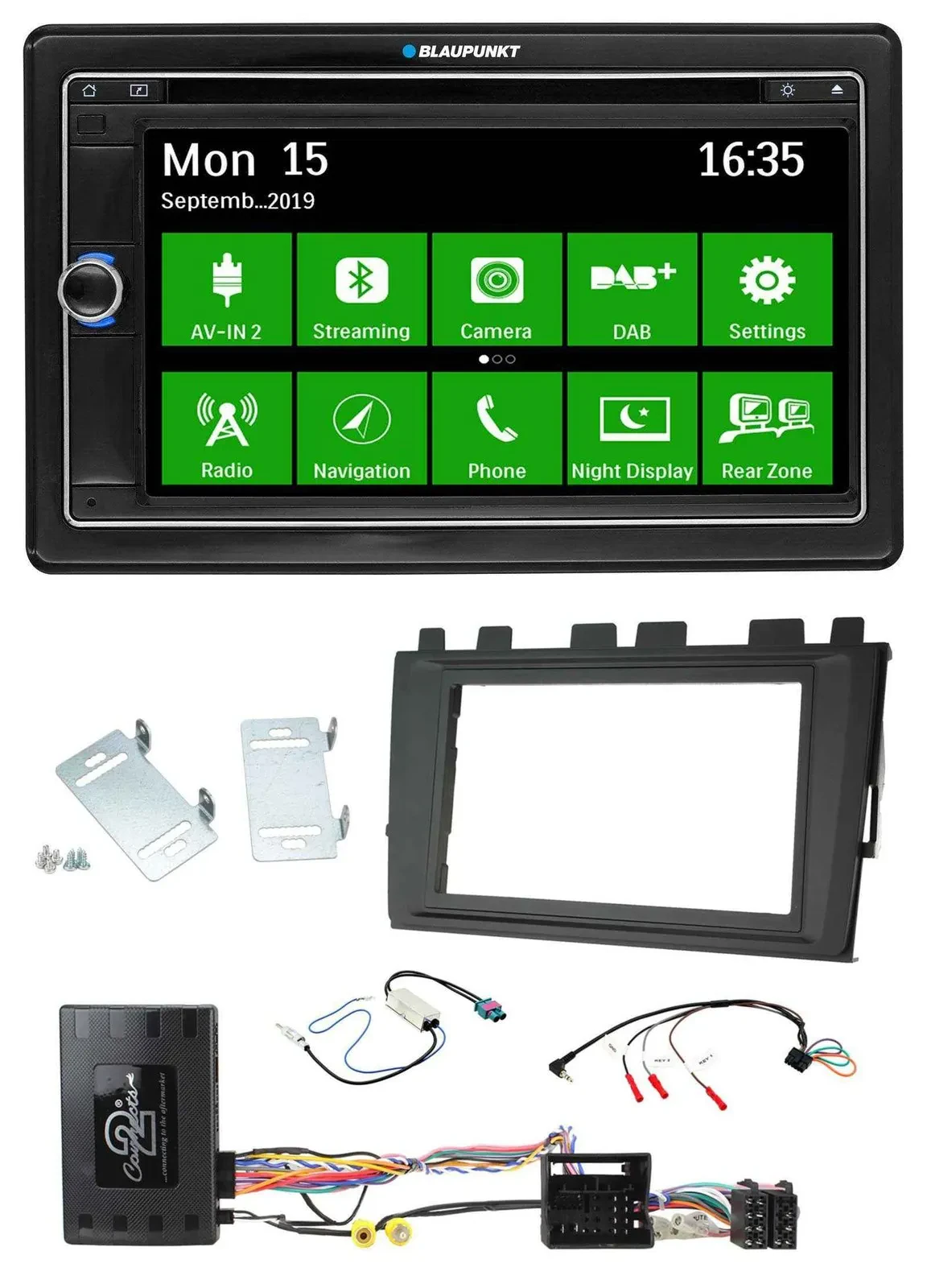 Blaupunkt Bluetooth 2DIN Lenkrad DAB USB TMC Navigation für VW Polo ab 2018 MIB