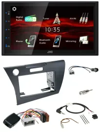 Автомагнитола JVC 2DIN USB Bluetooth DAB для Honda CR-Z (2010–2013)