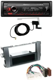 Автомагнитола Pioneer DAB, USB, MP3, Bluetooth для Toyota Auris (2007–2012), антрацит-серый