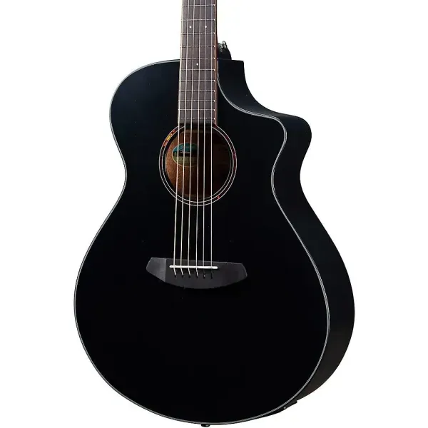 Breedlove Discovery S CE European Spruce Concert Acoustic-Electric Guitar Black