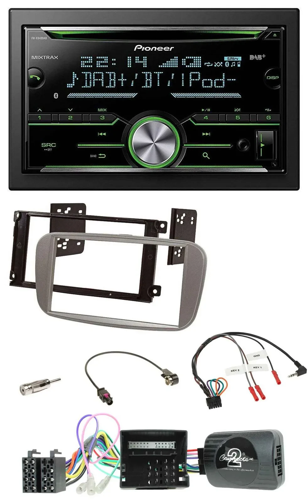 Pioneer Bluetooth Lenkrad DAB 2DIN USB CD Autoradio für Ford Mondeo S-Max 2007-1