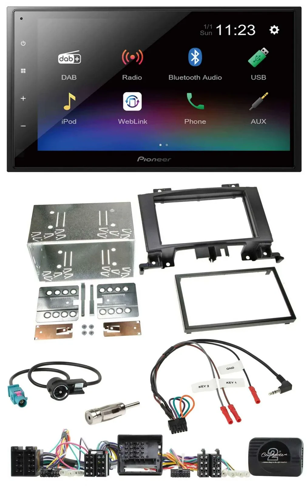 Pioneer USB Bluetooth DAB 2DIN Lenkrad Autoradio für Mercedes Sprinter Audio 5 2