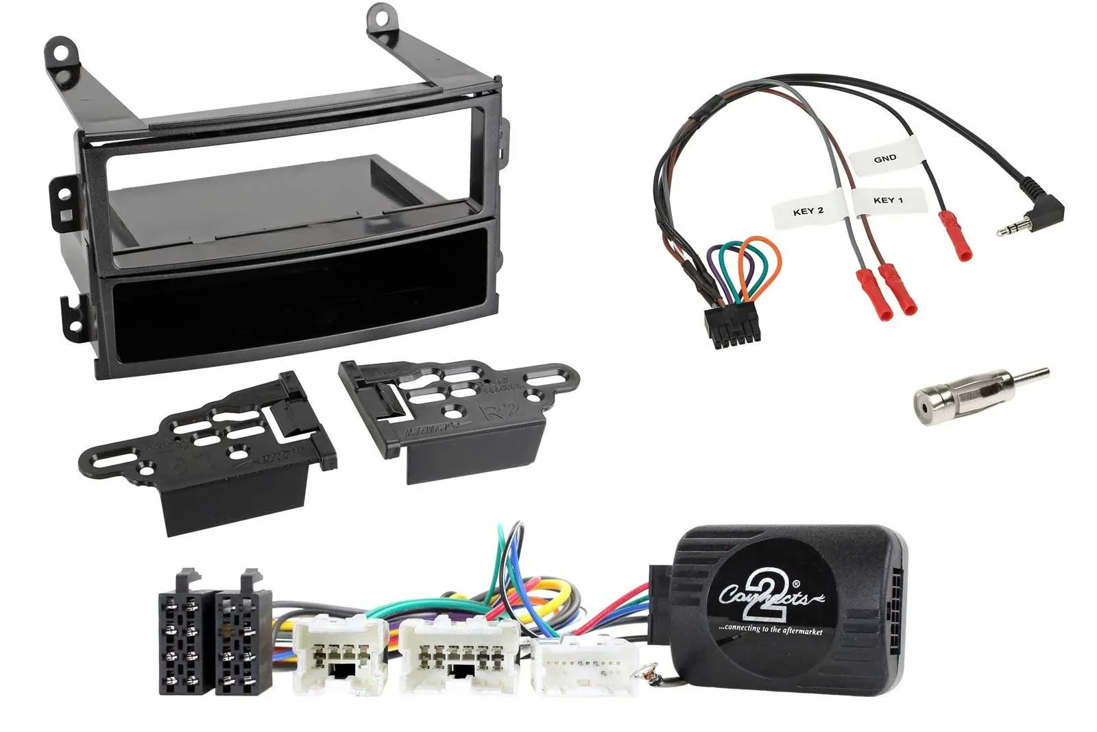 Einbauset Lenkradadapter DIN Autoradio für Nissan 350Z 02-05 Roadster 2003-2005