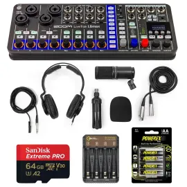 Zoom LiveTrak L6max 12-Channel Portable Digital Mixer and Recorder, Bundle with