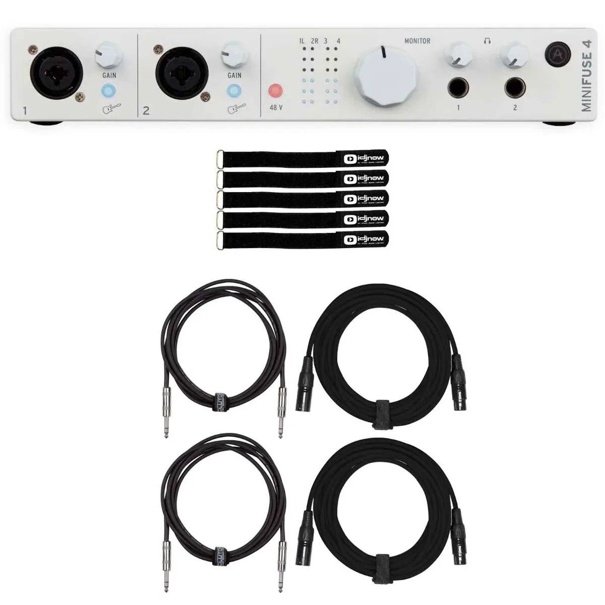 Arturia MINIFUSE-4-WHITE White Audio & MIDI Audio Recording Interface with Ca...
