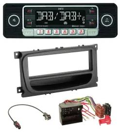 Dietz USB DAB MP3 Bluetooth Autoradio für Ford Mondeo S-Max 07-14 Ablagefach sch